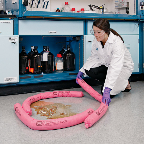 124CR New Pig boudins absorber liquides chimiques déversements