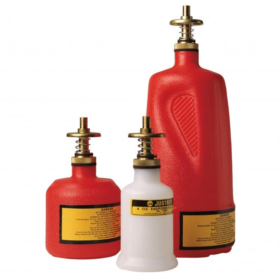dispenser vaten met koperen ventiel voor brandbare stoffen